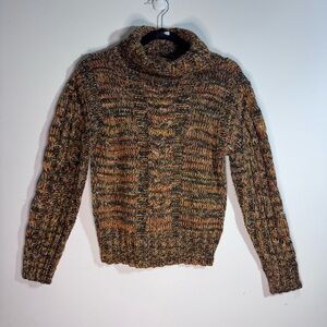 Alessandrini Artisan European Wool Cable Knit Turtleneck Sweater